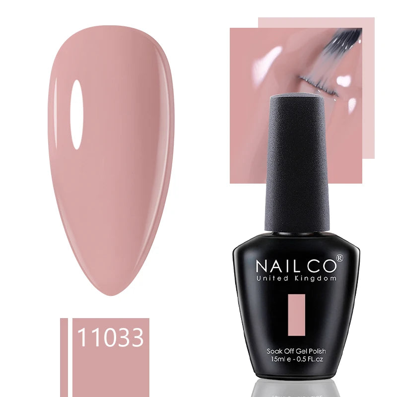 NAILCO 15ml Dark Gel Nail Polish Semi-permanent Varnish Hybrid UV Nails Art Glitter Colors Gel Polish Manicure Enamels For Nails