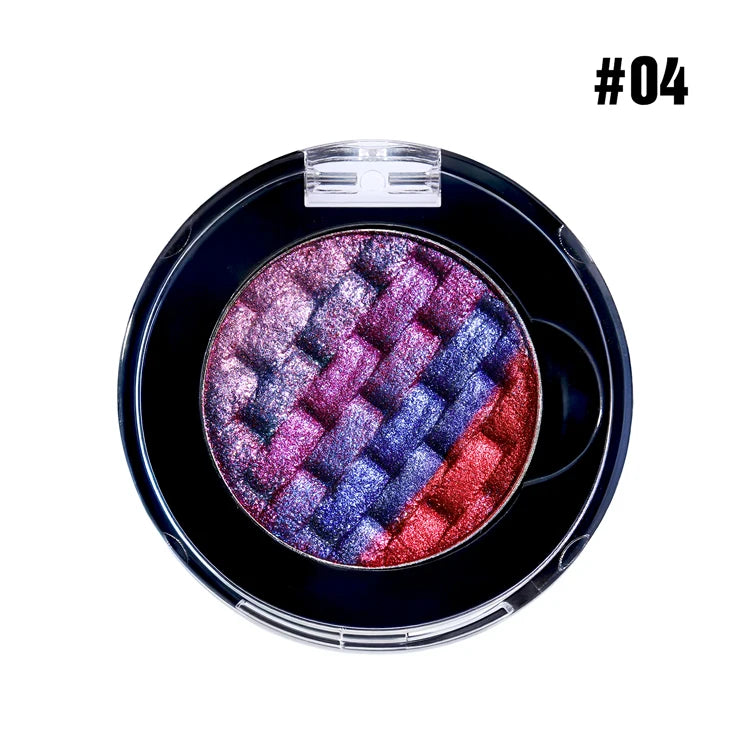 Weaving Chameleon Eyeshadow  Matte Powder Metallic Highgloss Glitter Highlight Longlasting Combined by Self Gift Disk