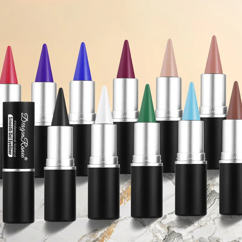 Matte Eyeliner Pencil Black White Blue Green Eyeliner Cream Waterproof and Not Easy To Smudge Colorful Eye Liner Eye Makeup Tool