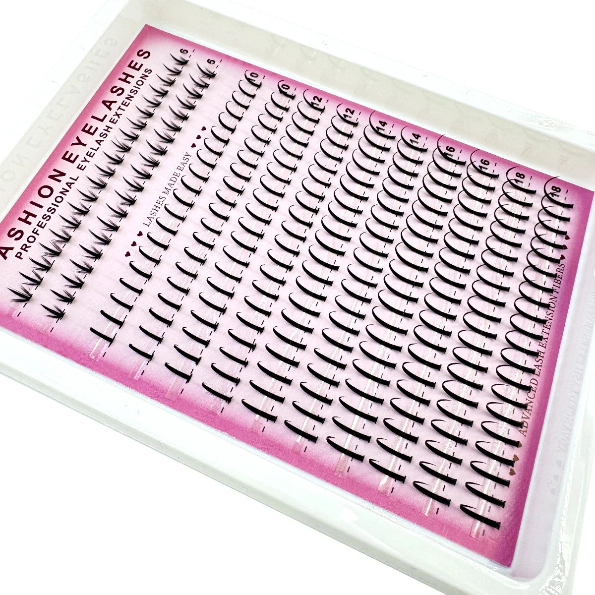 12Rows Bottom&Spiky Lashes Clusters Volume Individual Lashes Cluster Extensions Spikes Lashes Clusters DIY Fairy/Manga Eyelash