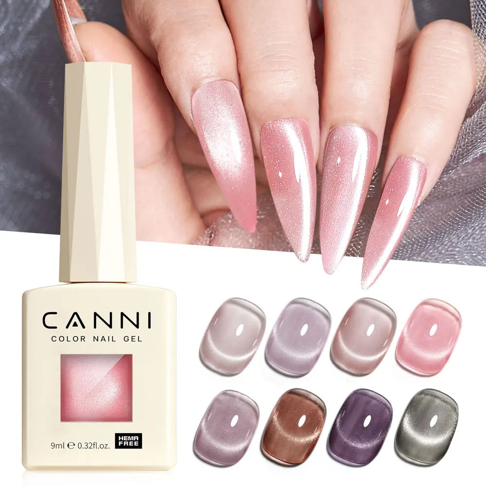 CANNI HEMA TPO FREE Gel Nail Polish Galaxy Cat Eye Gel Magnet Glitter Diamond Sparkle Gorgeous Color Soak Off UV LED Gel Lacquer