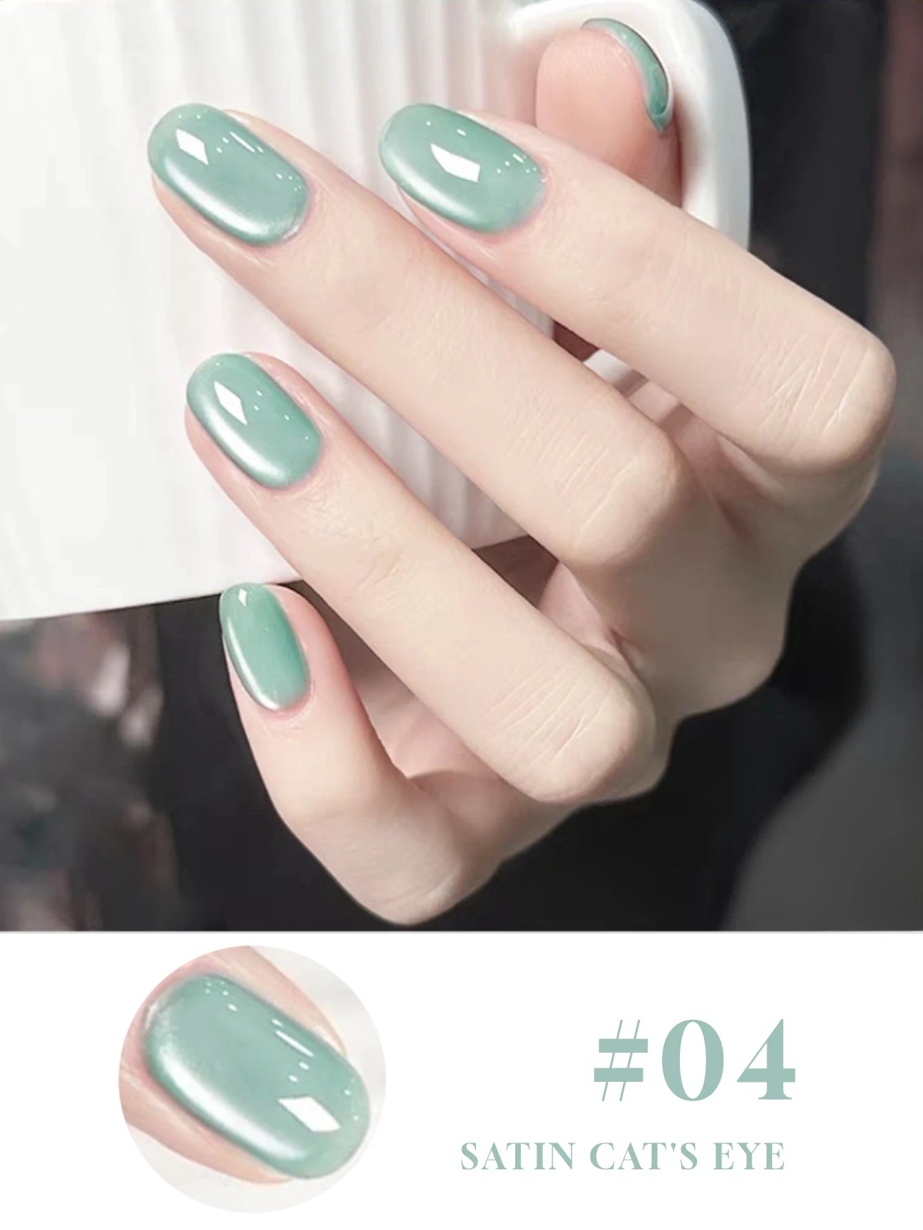 10PCS Romantic Pop Cat Eye Gel Nail Polish Popular White High Density Magnetic Powder Mirror Glass Bead Nail Gel Beauty Supplies