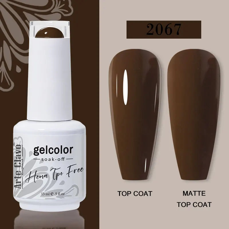 Arte Clavo 116Colors Gel Nail Polish 15ml Colorful Gel Semi Permanent Soak Off UV Gel Nail Art DIY Design Varnishe Nail Supplies