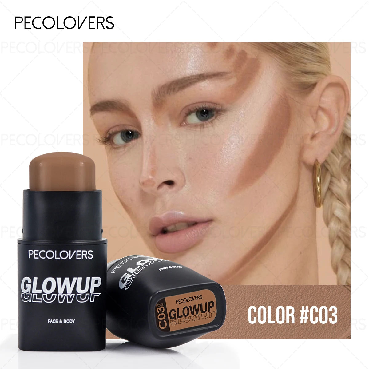 Waterproof Long Lasting Face Bronzer Contour Concealer Foundation Face Corrector Full Cover Pores Dark Circles Contour Stick