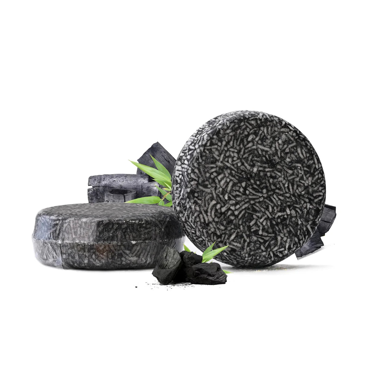 60g Bamboo Charcoal Handmade Soap Refreshing and Fluffy Solid Shampoo Soap Bar Hair Soap