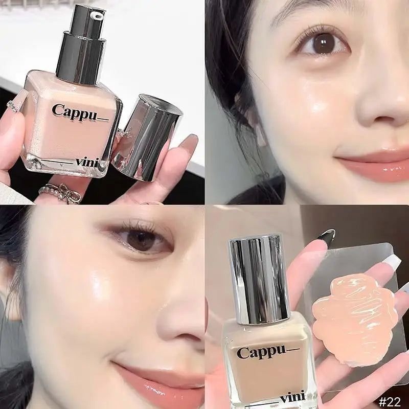 【AD】Cappuvini Liquid Foundation Concealer Cream Oil Control Long Lasting Moisturizing Brighten Full Coverage Black Eyes Makeup