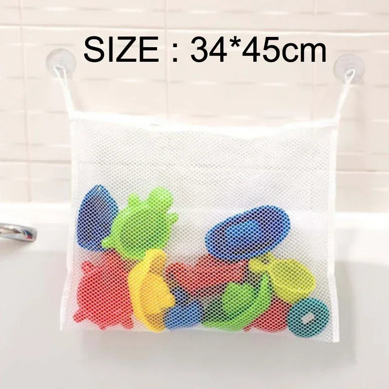 New Cute Animal Bath Toys Kids Baby Tidy Storage Suction Bathroom Bathtub Doll Hanging Bag Basket Mesh Storage Bag Water Toys
