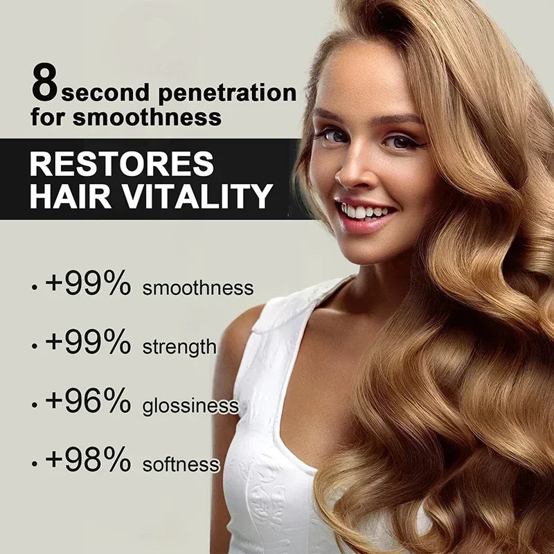 Keratin Hair Mask Professional Repair Damaged Dry Frizy Hair Anti Rolling 5s Magical Smooth Shiny Hair Care Moisturizing Cream