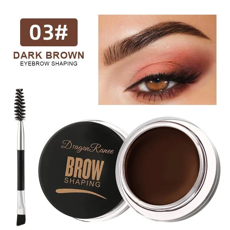 6 Color Wild Brow Styling Eyebrow Cream with Brush Long-lasting Color-resistant Eyebrow Gel Soap Wax White Eyebrow Cream