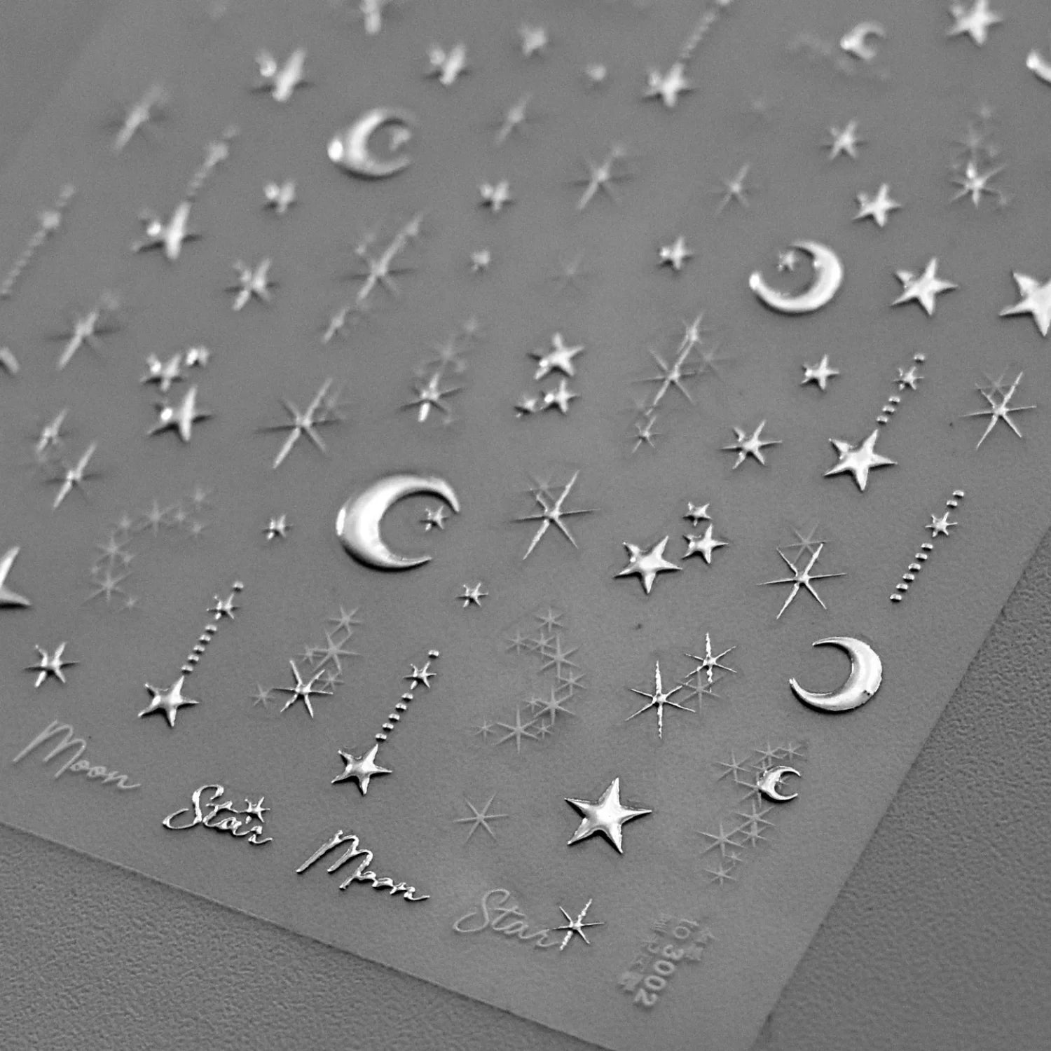 Light Blue 5D Nail Art Stickers Cartoon Cat Cherry Apple Clock Starfish Shell Blossom Decal Self Adhesive Sweet Fresh Manicure