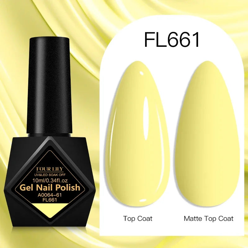 10ml Gel Nail Polish 162 Colors Nail Supplies Vernis Semi Permanent Nail Art Manicure Soak Off LED UV Gel Nail Varnishes Summer