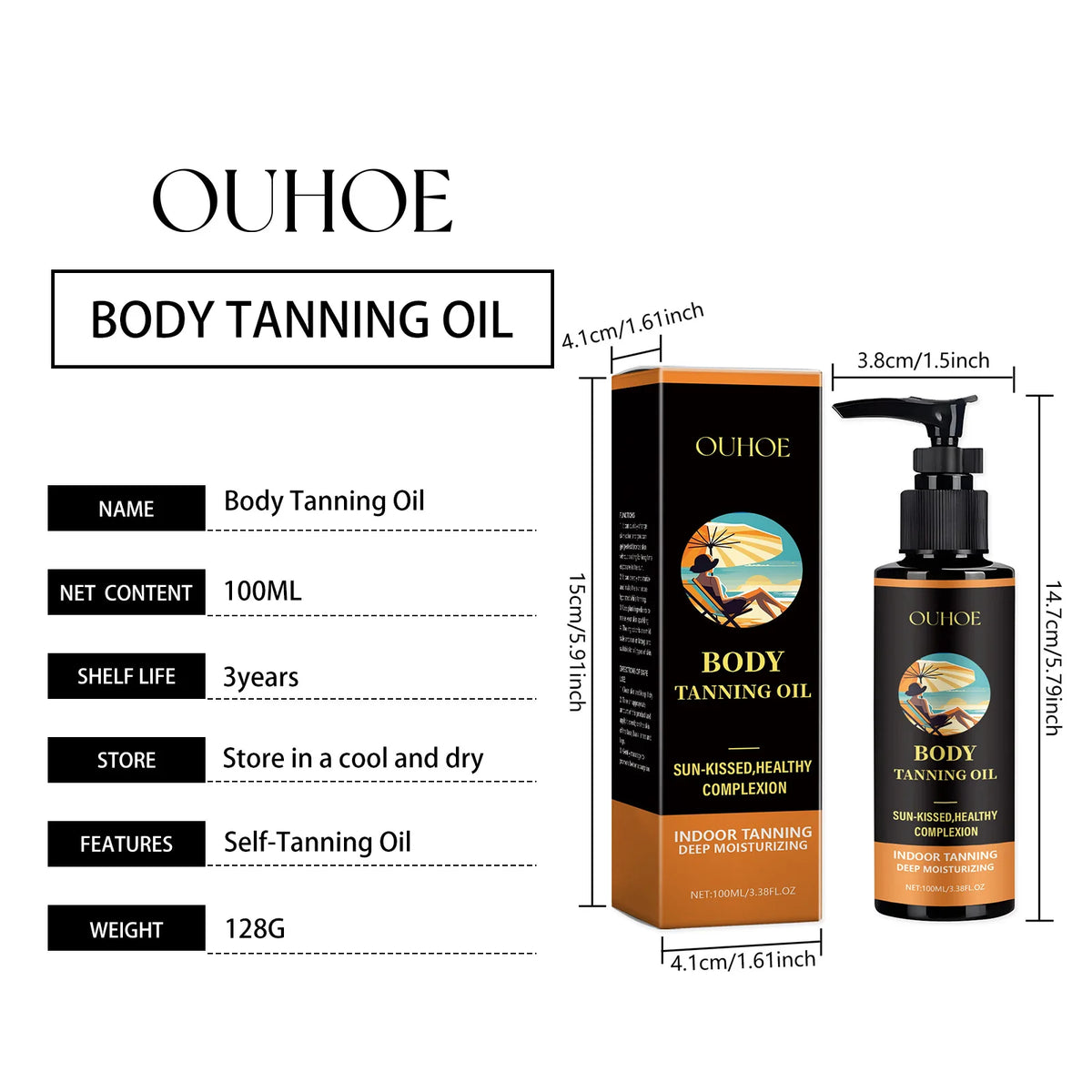 Aloe Vera Tanning Serum/Oil Face Body Bronzing & Sun Tan Lotion Natural Tanning Accelerator Cream for Sunbeds & Outdoor Sun