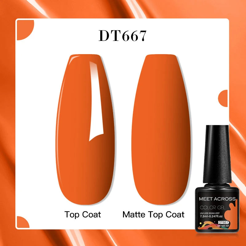 MEET ACROSS 7ml Red Blue Green Metallic Gel Nail Polish Super Bright Mirror Effect Semi Permanent LED UV Gel Nail Art Varnish