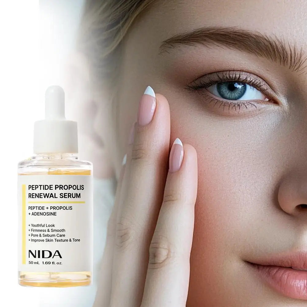 Peptide Propolis Skin Renewal Essence Eye Cream Set - Facial Hydrating Serum Anti Wrinkle Eye Treatment Gentle Moisturizing Skin