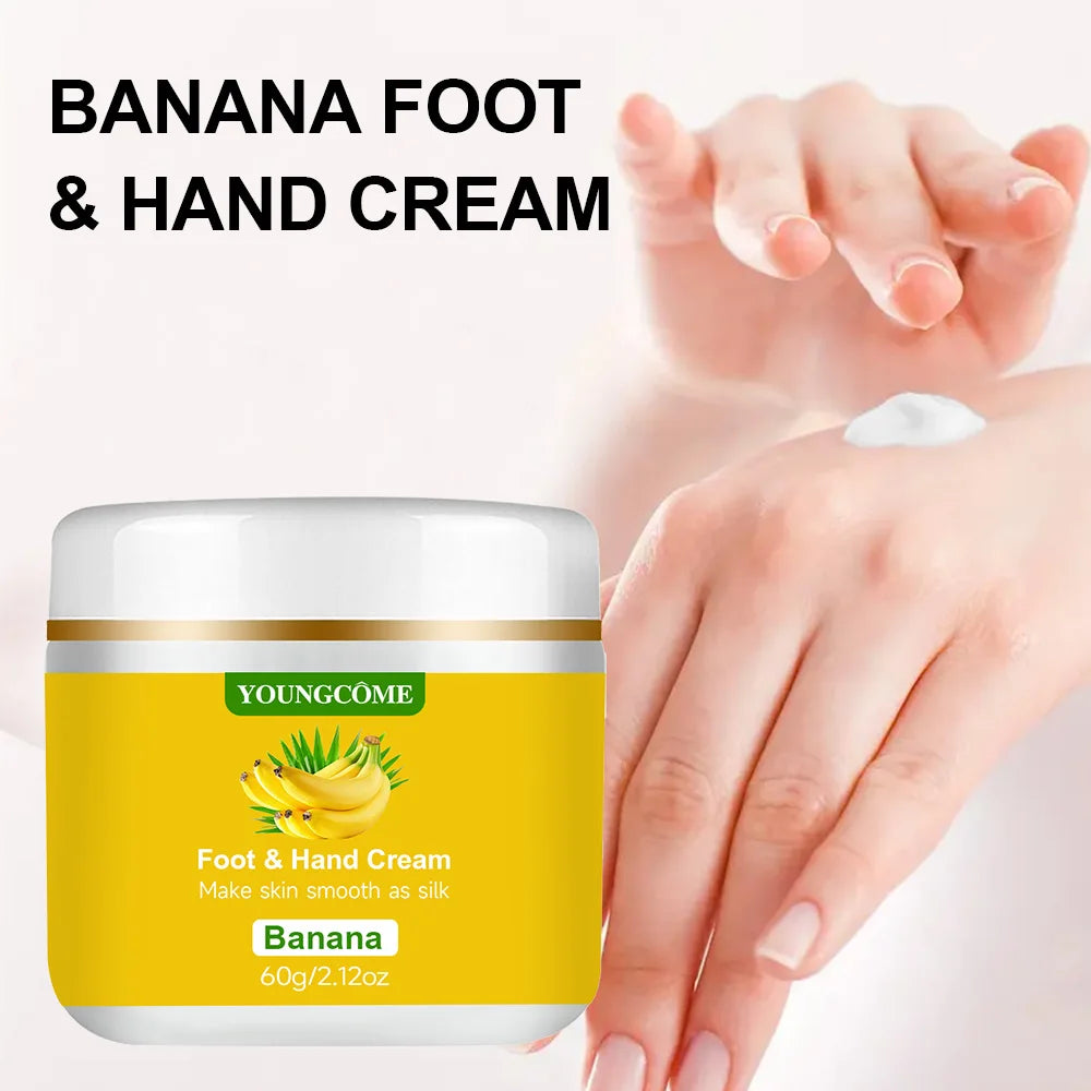  YOUNGCOME Banana Hand and Foot Care Cream Anti Drying Feet Heel Cracking Repair  Exfoliation Dead Skin Soften Moisturizing
