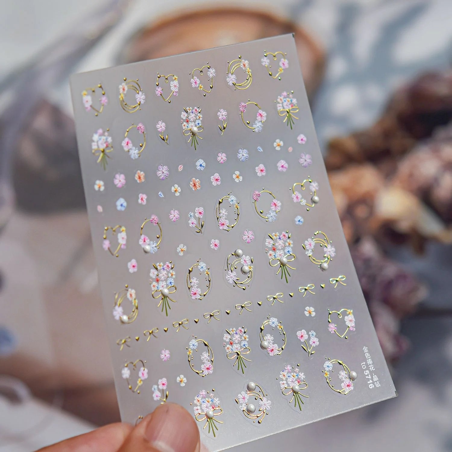 5D Summer Ocean Nail Stickers Seaside Vacation Colorful Fish Bubble Starfish Little Octopus Nail Decal Fresh Sea Manicure Decor