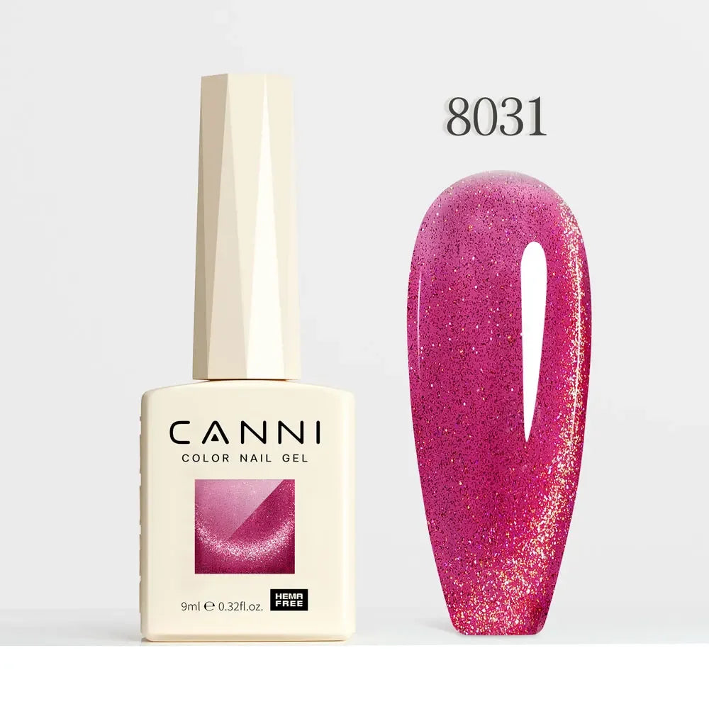 CANNI HEMA FREE TPO FREE 9ml Glitter Silver Cat Magnetic Gel Nail Polish Galaxy Diamond Full Coverage Pigmented Gel for Nail