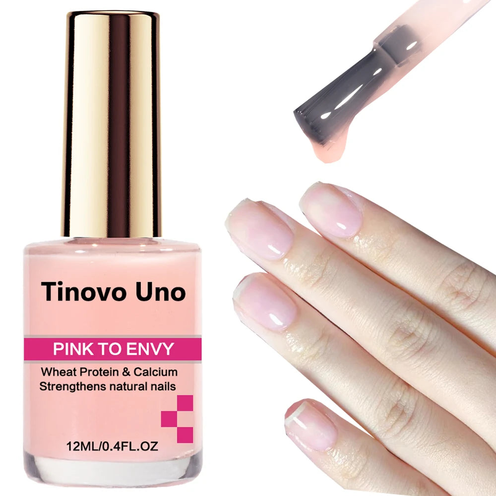 Tinovo Uno Hard Nail Serum Cuticle Oil Nail Polish Cares for Weak Brittle Cracked Nails Keratin Nail Hardener Strengthener Oil