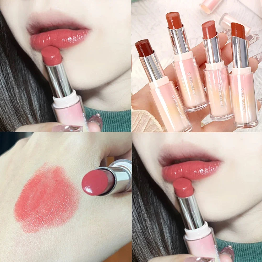 8 Colors Jelly Lip Glaze Mirror Water Lipstick Long Lasting Moisturising Lipstick Pen Waterproof Non-stick Cup Korean Cosmetics