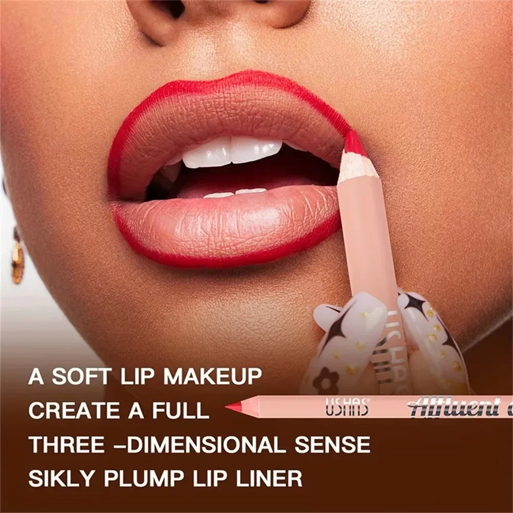 Fine Slim Lip Pencil Waterproof Easy To Color Matte Pink Purple Long-lasting Waterproof Non Stick Cup Pigment Sexy Lip Cosmetics