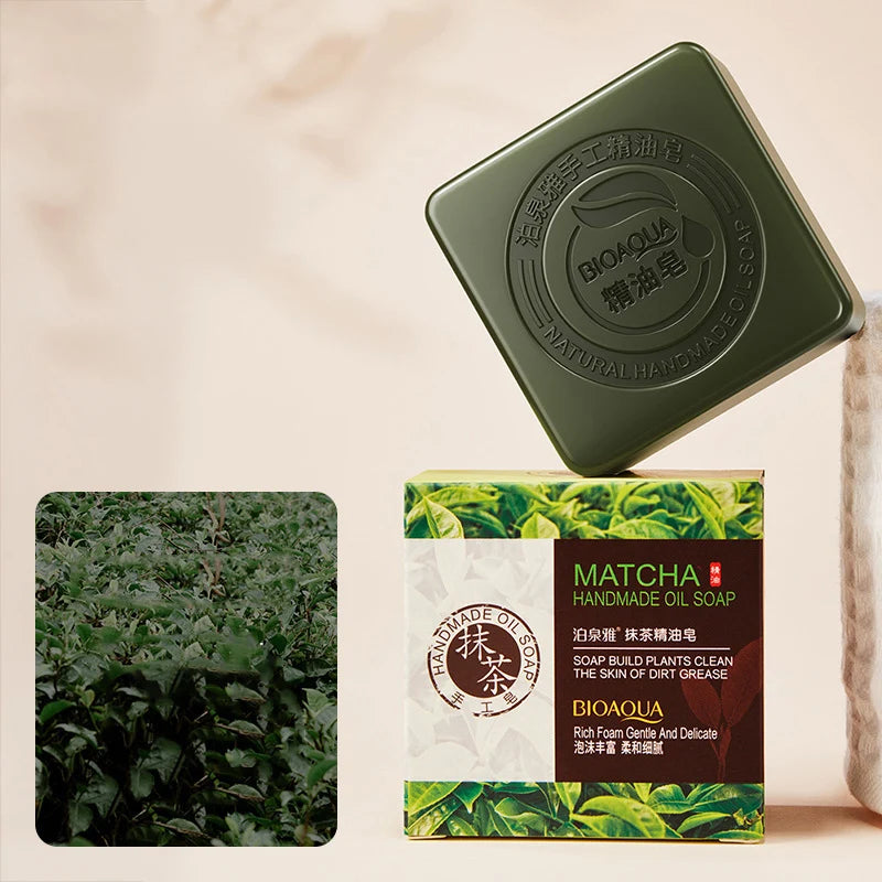 Bamboo Charcoal Handmade Soap Skin Moisturizing Deep Cleansing Oil Control Blackhead Remover Face Wash Hair Bath Skin Care 100g