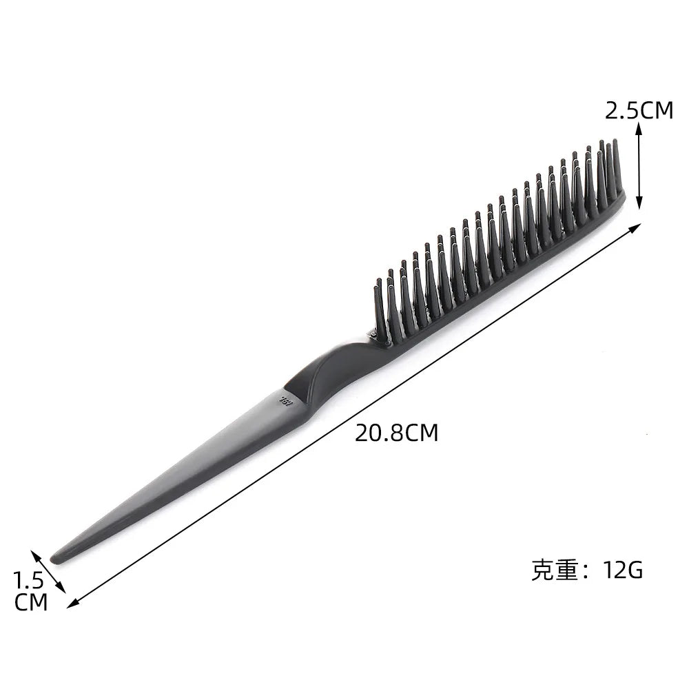 3 Rows Detangling Comb Curly Defining Hairdressing Hair Styling Brush Anti-static Comb Hairbrush Professional Barber Salon Tools