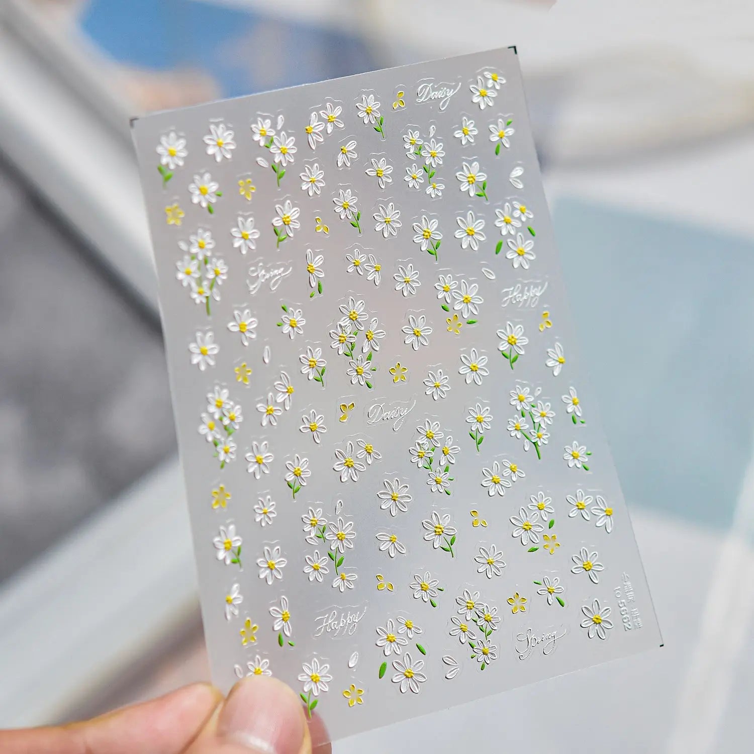 Cherry Blossom Nail Art Stickers 5D Embossed Nail Stickers Spring Self Adhesive Nail Decorations Stickers Decals Manicure Tools