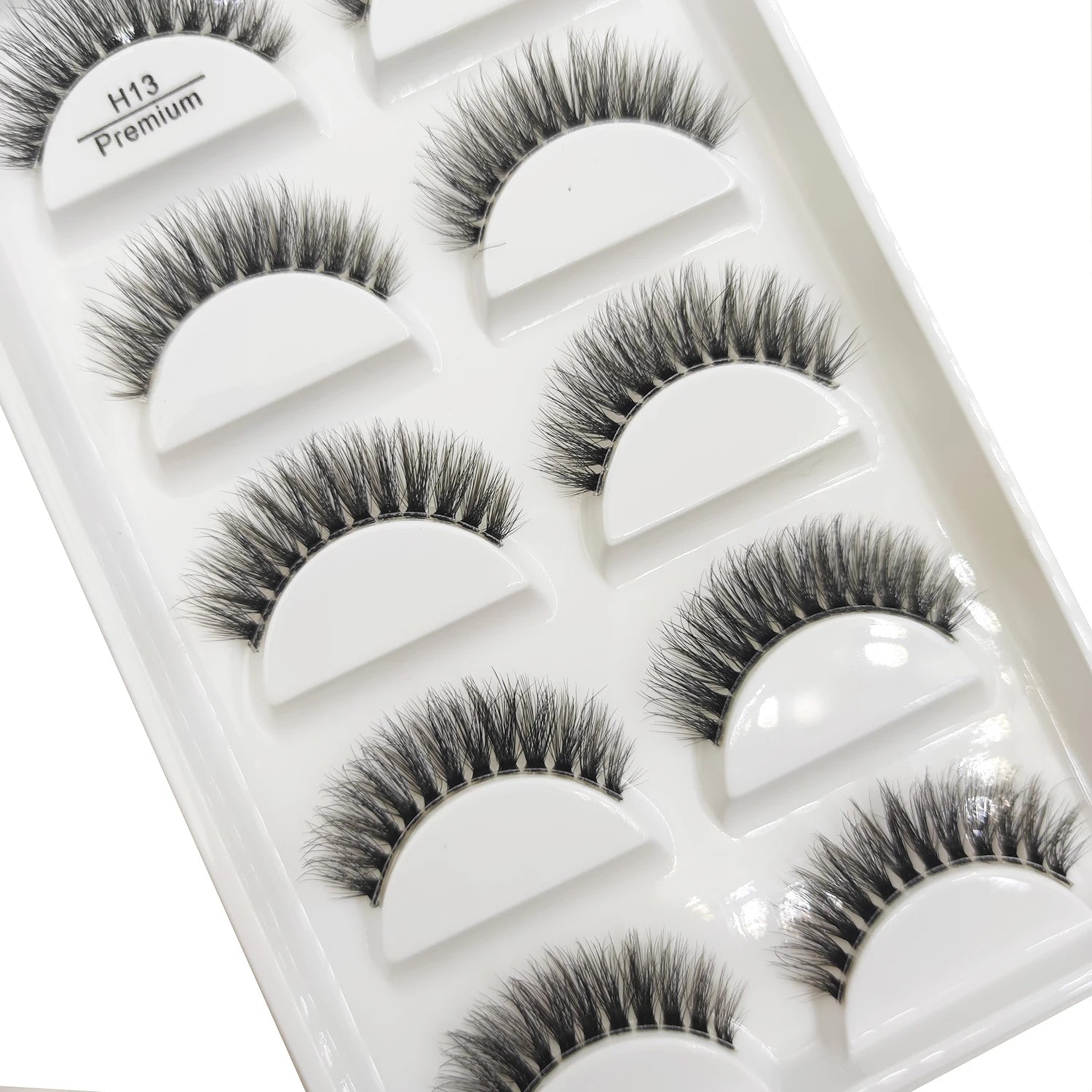 Transparent 3D Mink Eyelashes, Natural Clear False Eye Lashes, Soft Invisible Eyelash, Wispy Makeup Faux Cils, H13 X08, 5 Pairs