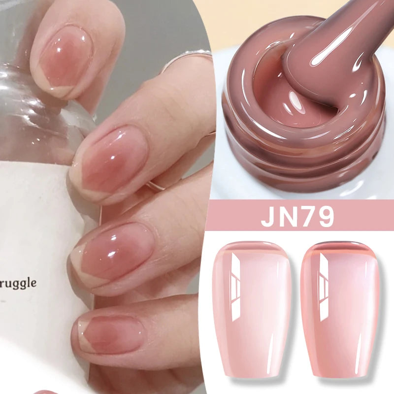 BORN PRETTY 10ml Translucent Color Gel Polish Jelly Nude Autumn Jelly Amber Semi Permanent UV Gel Nail Art Soak Off Gel Varnish