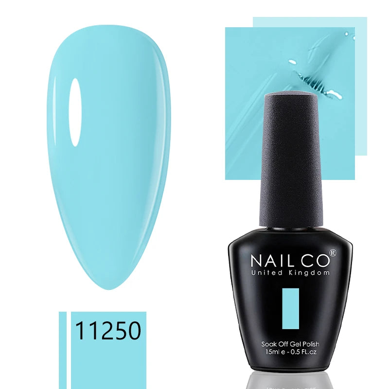 NAILCO 15ml Dark Gel Nail Polish Semi-permanent Varnish Hybrid UV Nails Art Glitter Colors Gel Polish Manicure Enamels For Nails