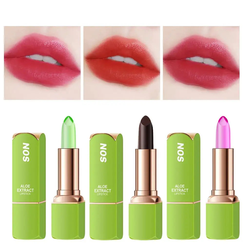 Color Changing Tinted Lip Balm Lipstick Aloe Vera Lipstick Moisturizing Long Lasting Lipsticks Lip Balm