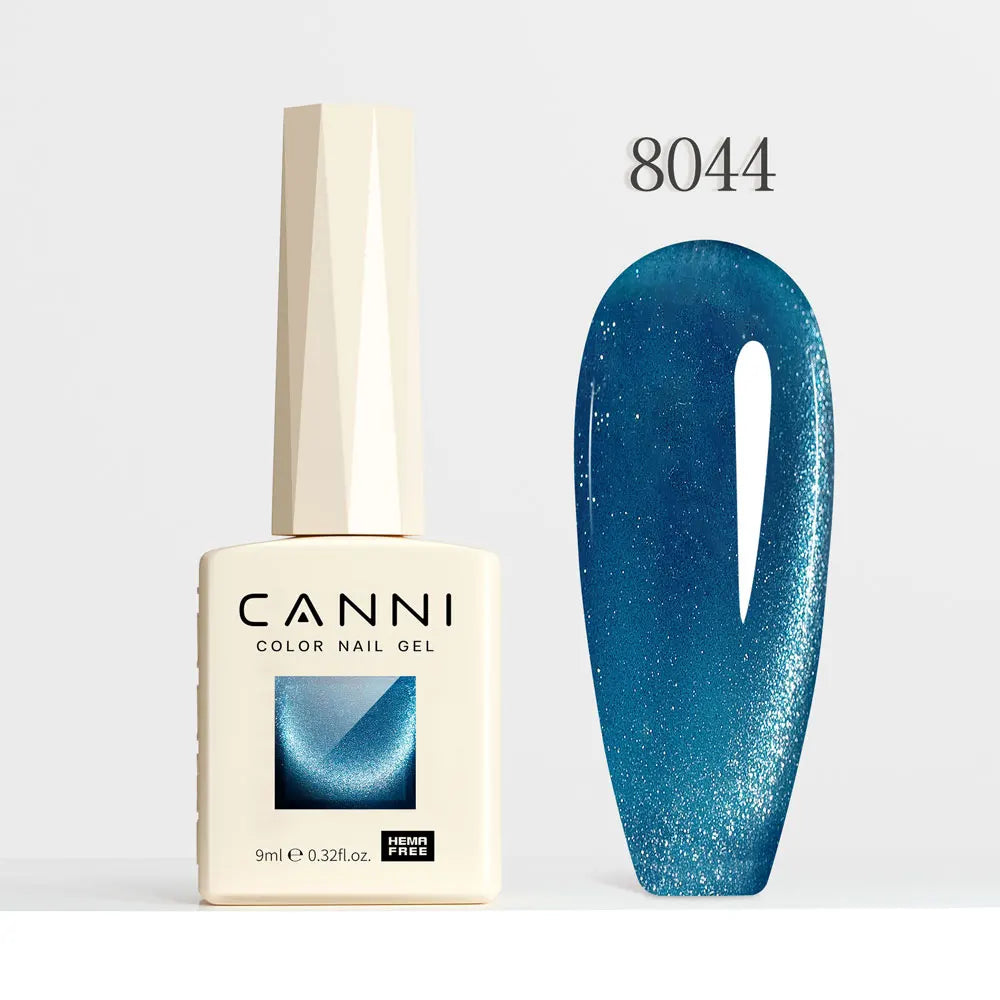 CANNI TPO/HEMA FREE Cat Eye Gel Nail Polish 9ml 48 Colors High Gloss UV-Removable Nail Art for Salon & DIY Manicure