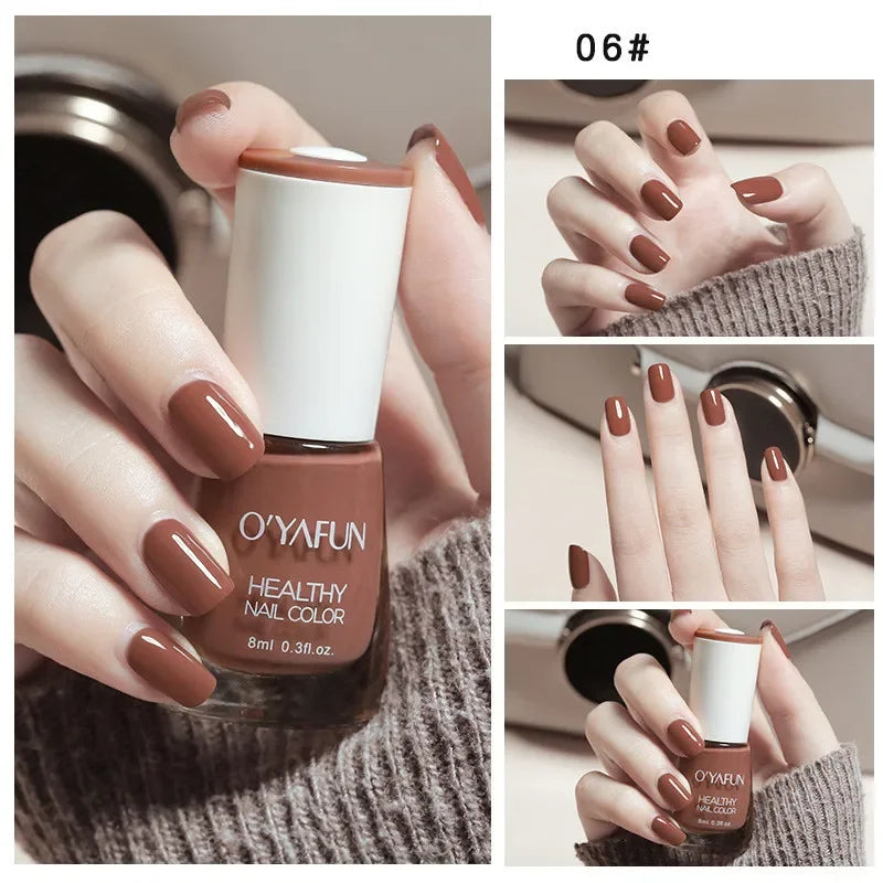 Matte Waterproof No-bake Nail Polish Nail Art Tearable Quick Dry Normal Without Lamp Nail Polish Glitter Sequins UV Varnish