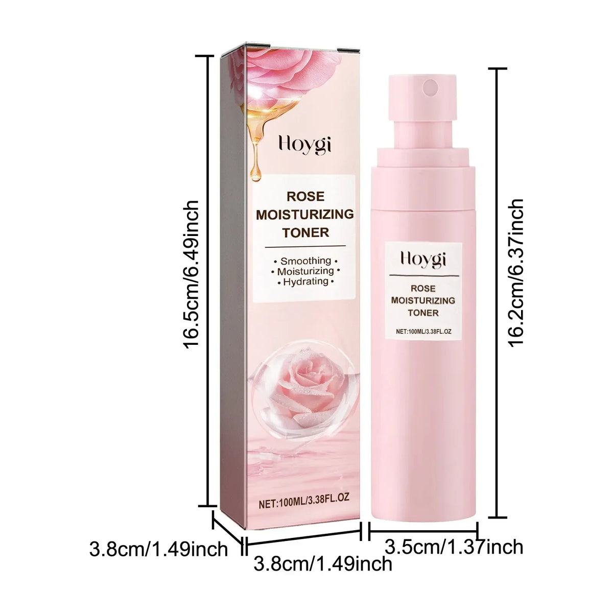 Rose Water Facial Spray Hydrating Toner - Moisturizing Pore Minimizing Bridal Skincare for Dry Skin - Wedding Day Preparation