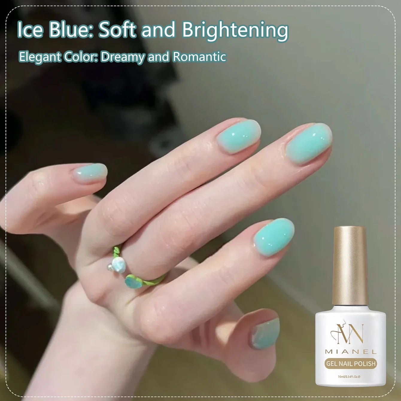 Premium Feel Summer Ice Clear Mint Blue Green Jelly Gel Nail Polish Cute Nails UV LED Light Nails Suitable For Toe Nails