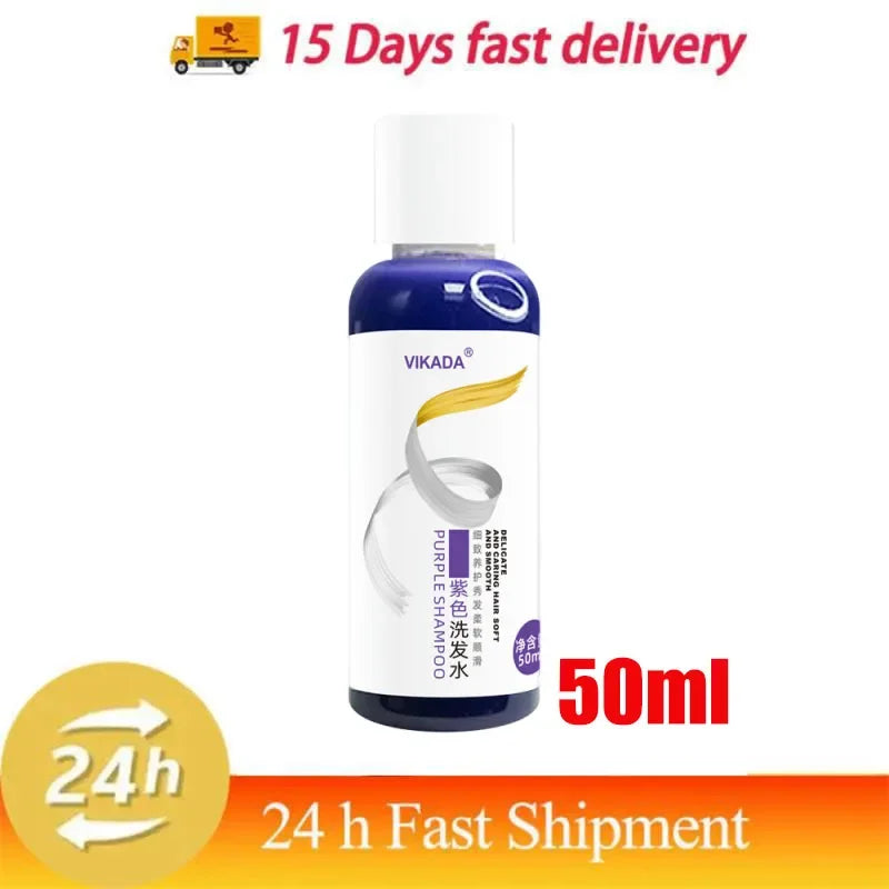 300Ml Color Fixing Purple Shampoo Lock Color Cover Gray Hair Fade Yellow After Bleach Hair Dye Long Lasting Non-irritating Care