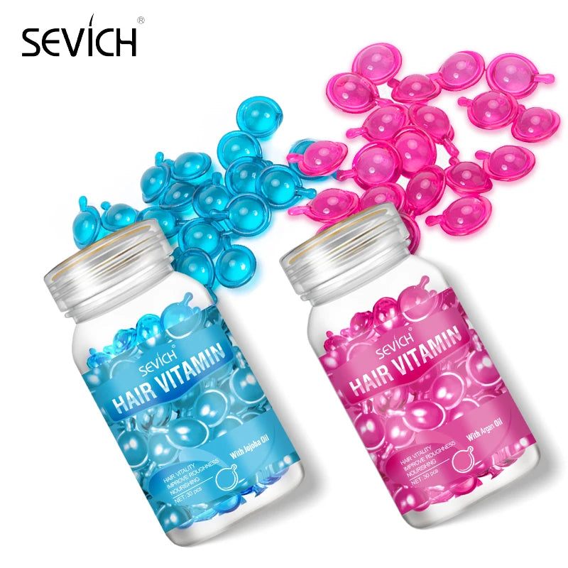Sevich Hair Vitamin Capsule Keratin Oil Repairs Damaged Hair Anti Hair Loss Moroccan Oil Smoothing Hair Essence Mix Hair Capsule