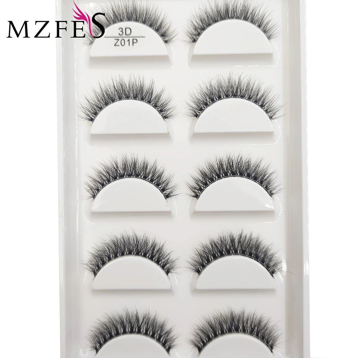 Transparent 3D Mink Eyelashes, Natural Clear False Eye Lashes, Soft Invisible Eyelash, Wispy Makeup Faux Cils, H13 X08, 5 Pairs