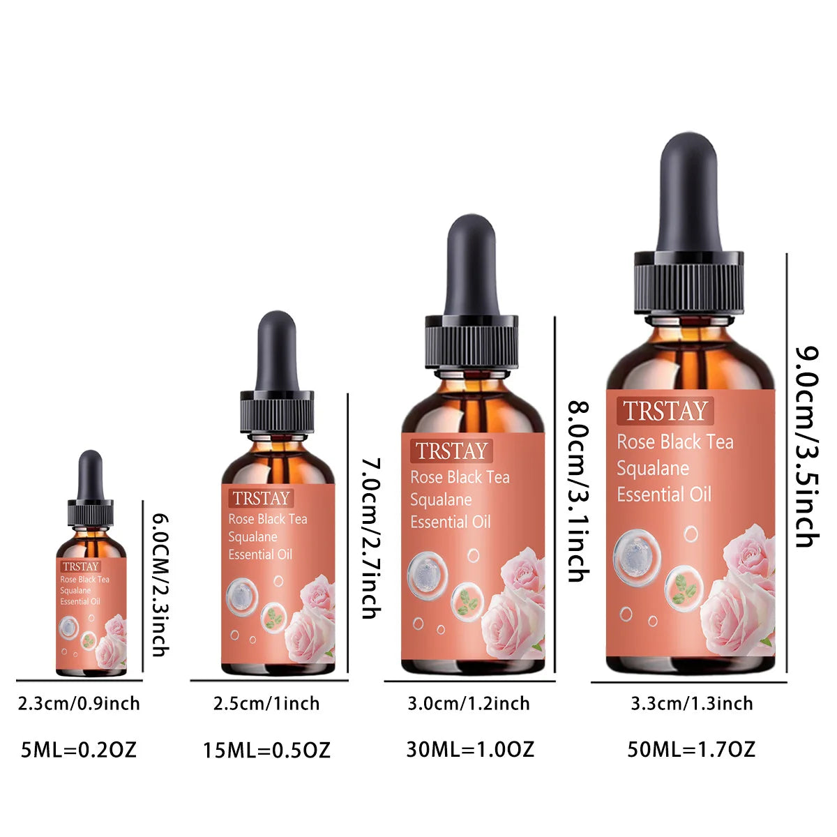 Rose Red Tea Squalene Essential Oil, reduces fine lines, tightens skin, and improves damaged skin