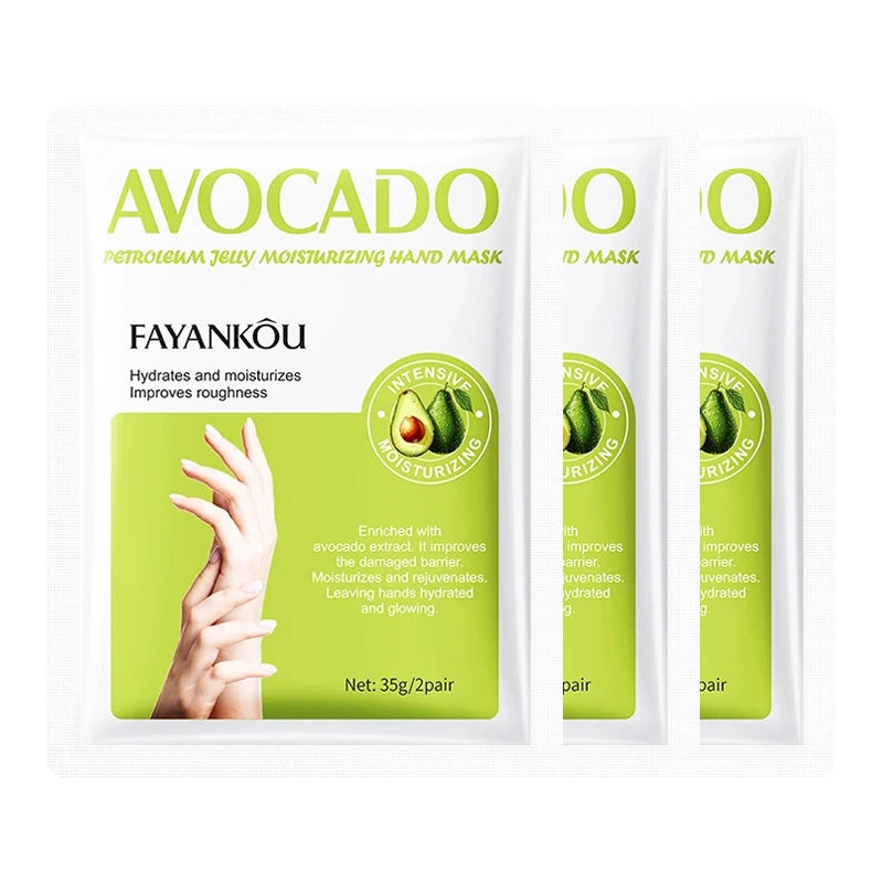 1/3/5 Pairs Avocado Moisturizing Hand Mask Hands Remove Dead Skin Rejuvenating Anti-aging Hydrating Hand Skin Care Products