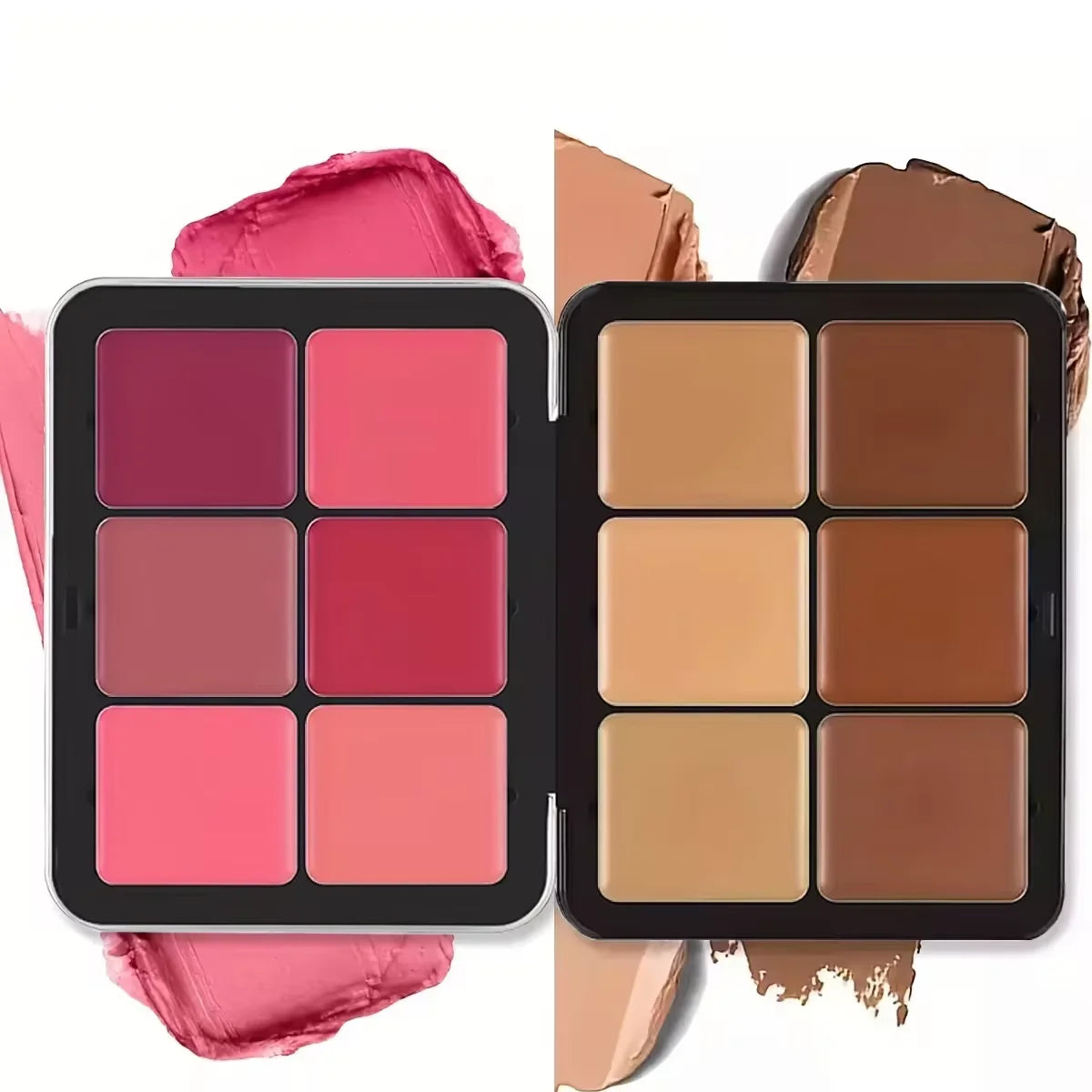 12-Color Iron Box Concealer Blush Cream Matte Highlight Contour Makeup All-in-One Palette
