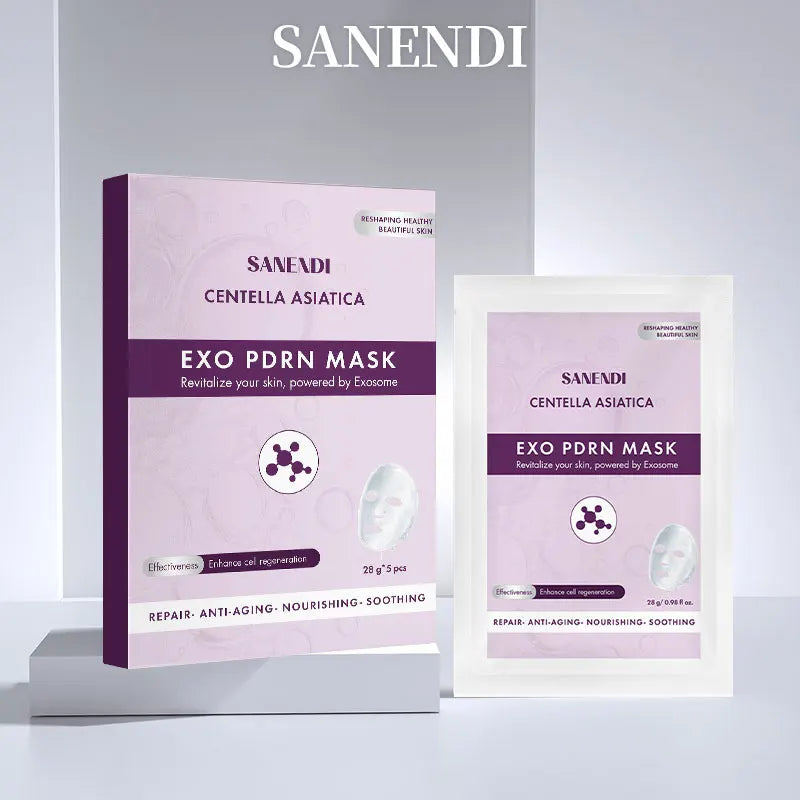 5Pcs PDRN Exo-Bio Collagen Face Mask Moisturizing Oil-Control Brightening Hydrating Shrink Pores Sheet Mask Beauty Skin Care