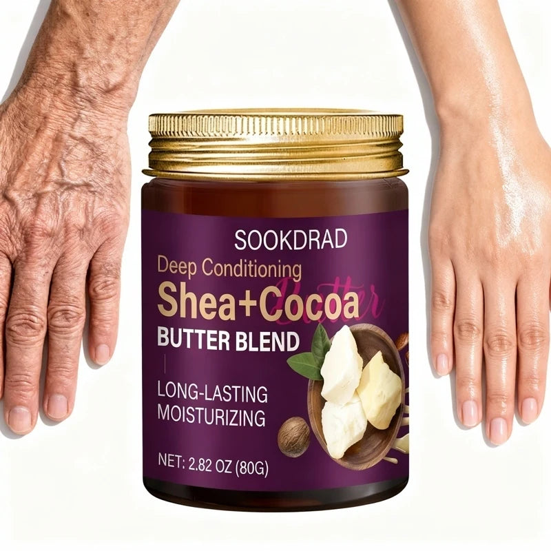 Shea+Cocoa Butter Blend, deep nourish, long-lasting moisture, dry body parts, unisex,80g daily carry, all skin types