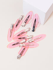 10pcs seamless fashion girl transparent hair clips, makeup facial accessory clips styling hair clips Special for real hair wigs