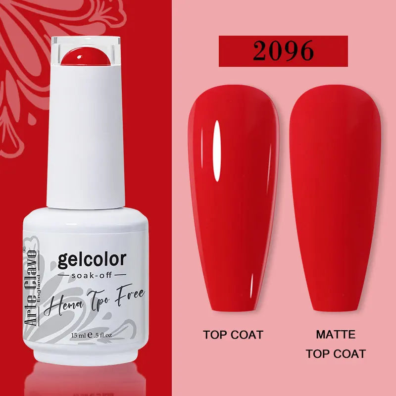 Arte Clavo 116Colors Gel Nail Polish 15ml Colorful Gel Semi Permanent Soak Off UV Gel Nail Art DIY Design Varnishe Nail Supplies