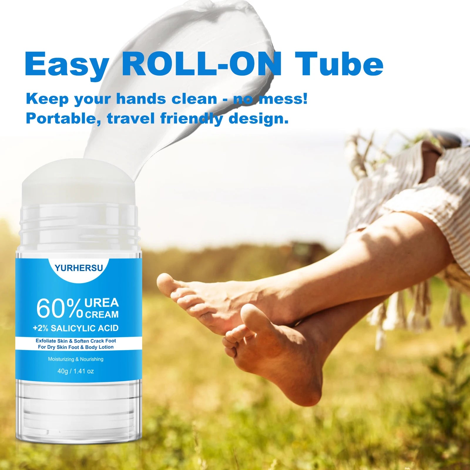 60% Urea Foot Cream Stick for Cracked Heels & Callus Removal, Fast Repair, Free Shipping