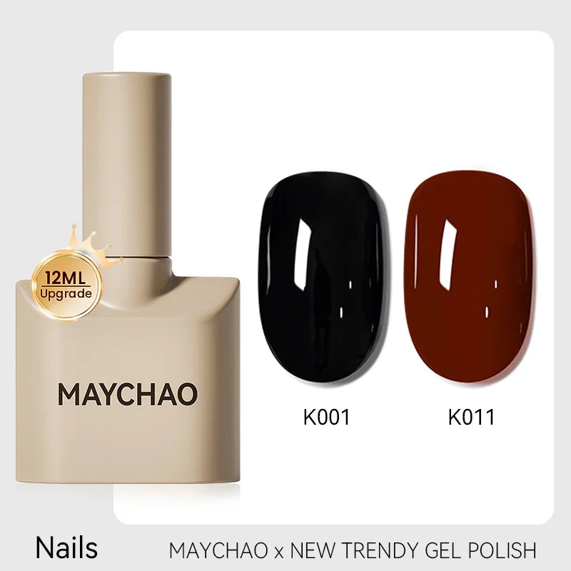 MAYCHAO 12ml Gel Nail Polish Set Professional Salon Nail Art Gels Varnish UV LED Semi Permanent Nail Lacquer Nail Supplies