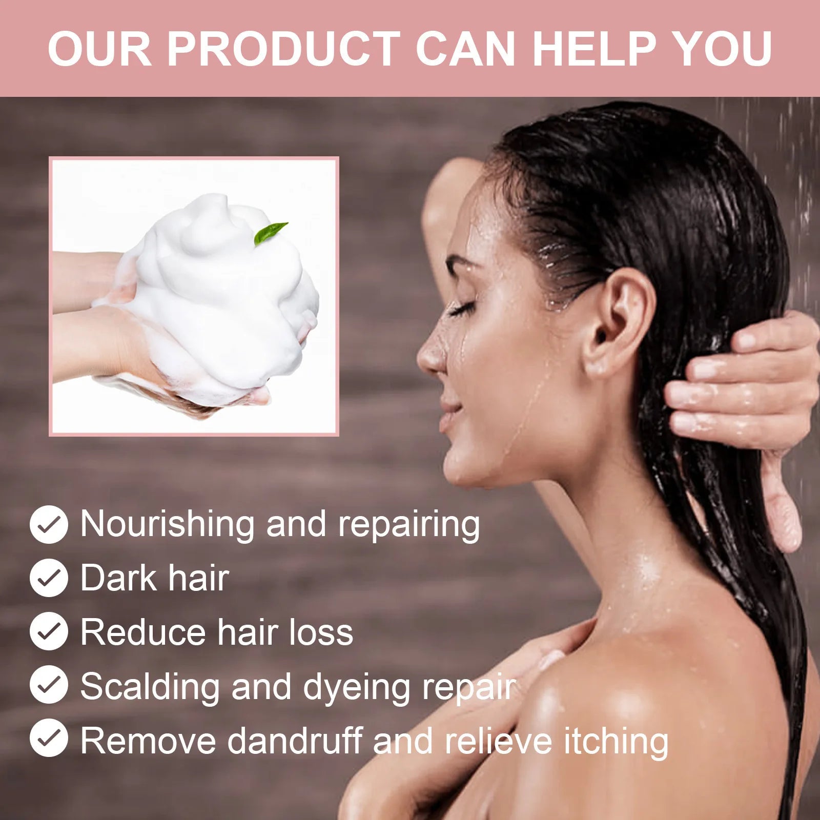 EELHOE Polygonum Multiflorum Shampoo Soaps Deep Cleaning Hair Moisturizing Care Cover Gray Hair Dye Ginseng Extract Shampoo Soap