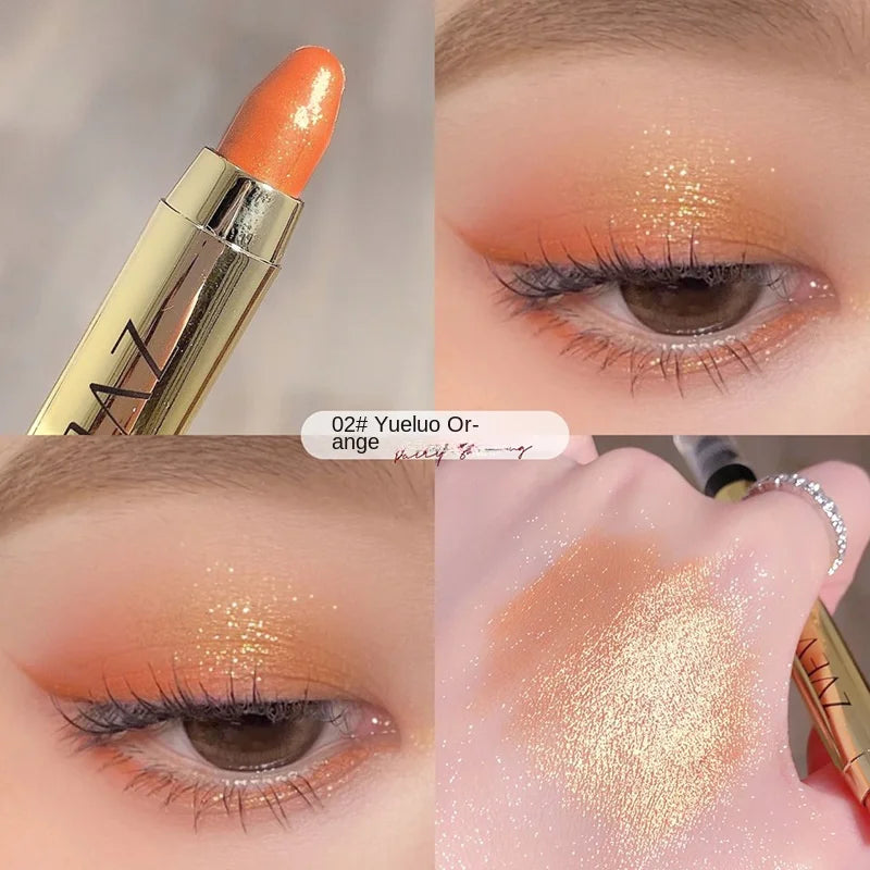 Long-lasting Waterproof Double-Headed Shimmer Eyeshadow Stick/Double-ended Metallic Eyeshadow