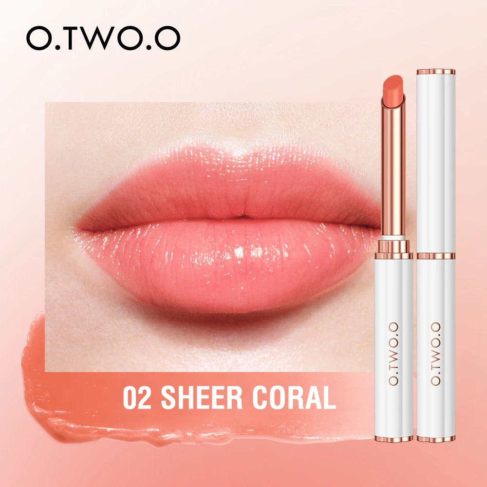 O.TWO.O Moisturizing Lip Balm Color Changing Batom Natural Beeswax Lipstick Nutritious Lip Care For Daily